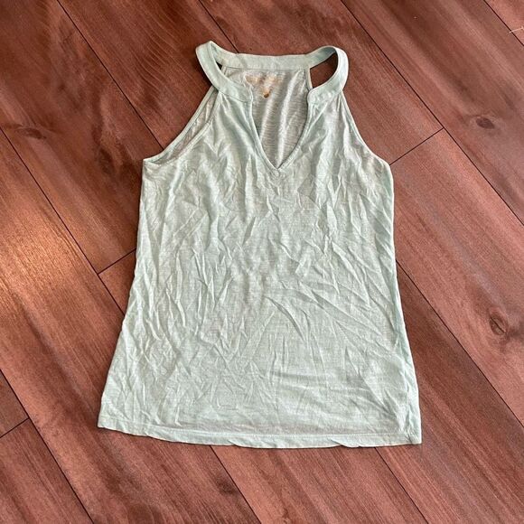 Lilly Pulitzer XS Sleeveless Top Mint Green V‎ Neck Cotton Blend Tank Bin A-5 - Picture 1 of 4